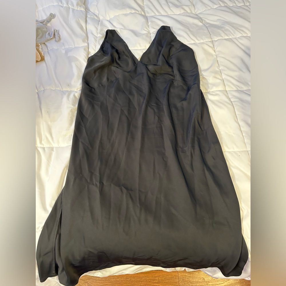 Black Silky Slip Dress